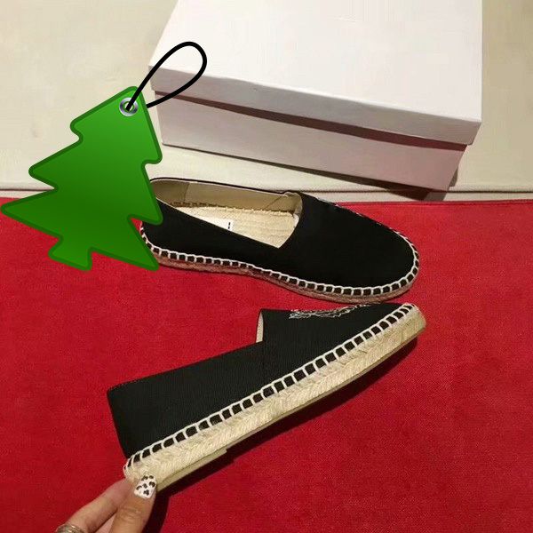 

new embroidered straw shoes with tiger head lazy shoes, Black