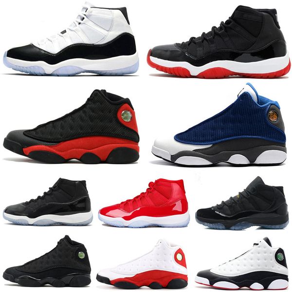 

11s bred concord metallic silver space jam basketball shoes 11 men women 13s flint he got game 13 sports sneakers iverson 1 shoe, White;red