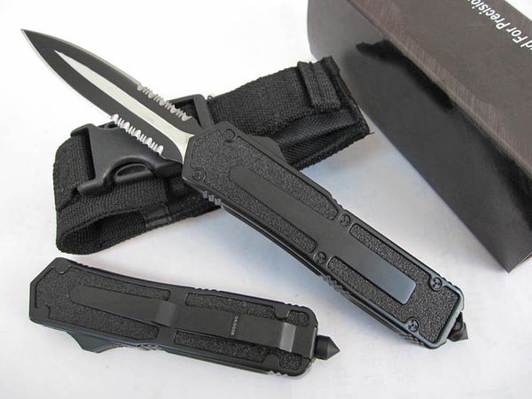 

2019 High End Pocket Knife D2 Blade Black Handle Double action Tactical Automatic Camping Survival Rescue Hunting Collection Gift J42M Y