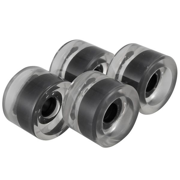 

4pcs blank longboard cruiser skateboard wheels 70x51mm 80a translucent black longboard parts