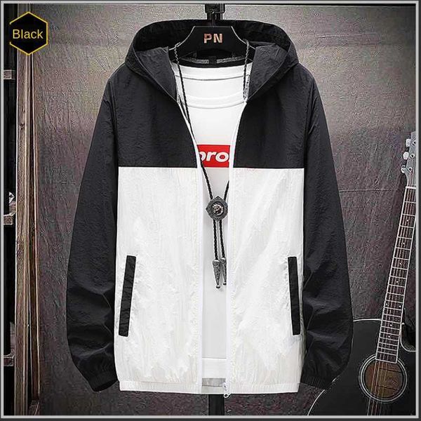 

men's jackets summer thin jacket men and women with the same paragraph light breathable casual patchwork sunscreen clothing, Black;brown