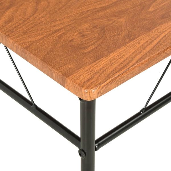 

dining chairs 6 pcs brown mdf patio benches