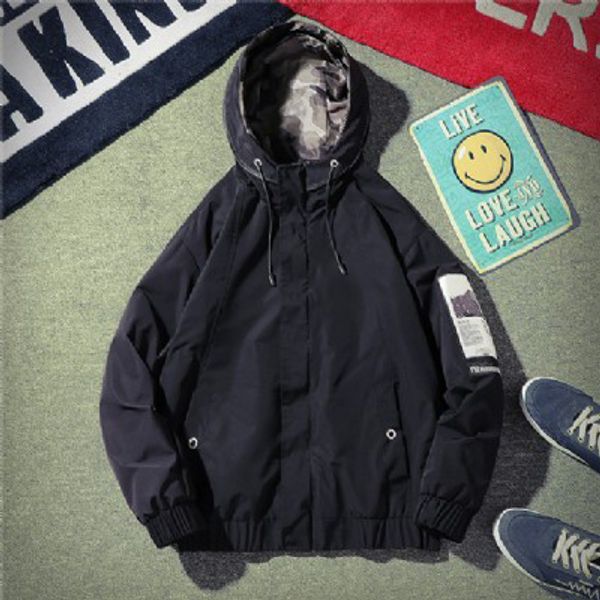

mens jacket luxury cool spring autumn jacket two color available casual fashion brand windbreaker luxury hoodie jacket size from m to 4xl, Black;brown