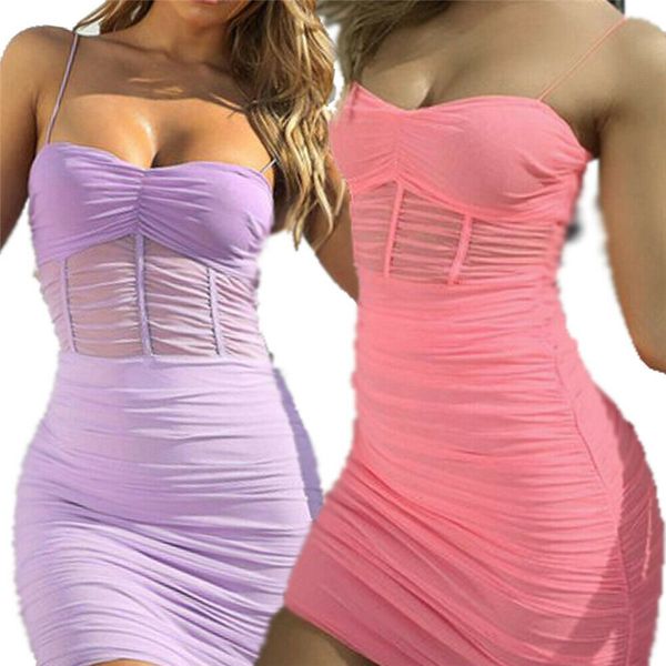 

fashion women solid color dress 2019 new summer strap sleeveless stretchy package hip bodycon dress female pencil dresses, Black;gray