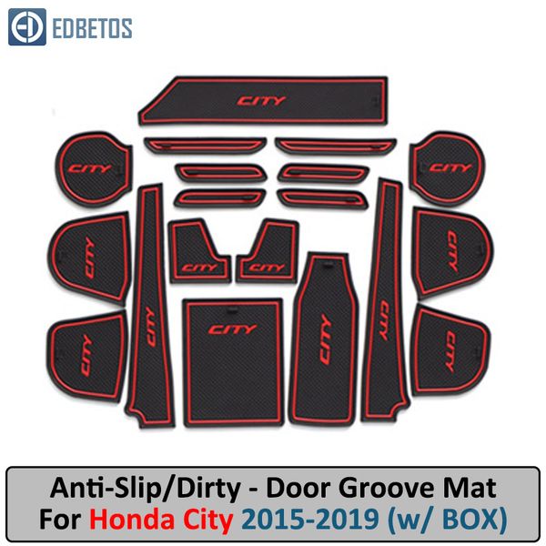 

anti-dirty pad for city 2015 2016 2017 2018 2019 gm6 door groove gate slot anti-slip mat car interiors gel pad