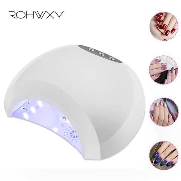 

rohwxy 6/36/48/54/60/72w uv lamp led nail lamp nail dryer for all gels polish lcd display sun light infrared timer for manicure