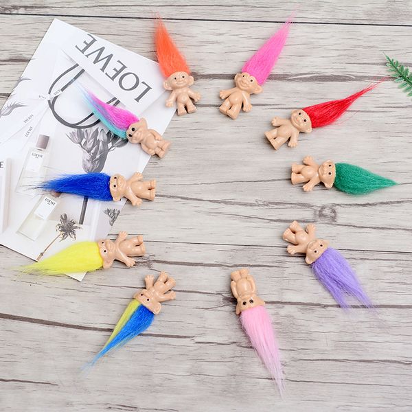 2019 New 10 Styles Pvc Doll Retro Troll Doll 3cm Long Hair Demon
