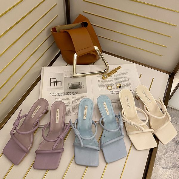 

low shoes candy colors thin heels butterfly-knot med ladies' slippers cross-tied slides pu fabric rome rubber, Black