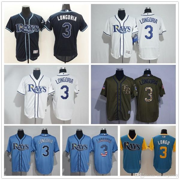 

new mens tampa bay custom rays 3 evan longoria baseball jerseys pullover mesh bp cooperstown black jersey, Blue;black