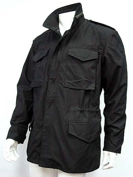 

us swat tactical m65 m-65 field jacket coat black bk, Blue;black