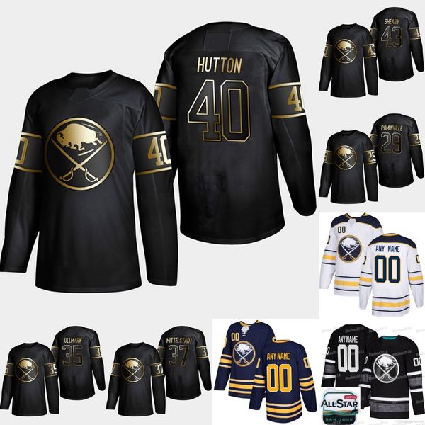 

40 Carter Hutton 2019 Golden Edition Buffalo Sabres 35 Linus Ullmark 43 Conor Sheary 37 Casey Mittelstadt 29 Jason Pominville Jerseys