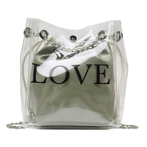 

fashion women's transparent bag luxury handbags women bags designer jelly wild bucket crossbody bag casual ladies women's bags