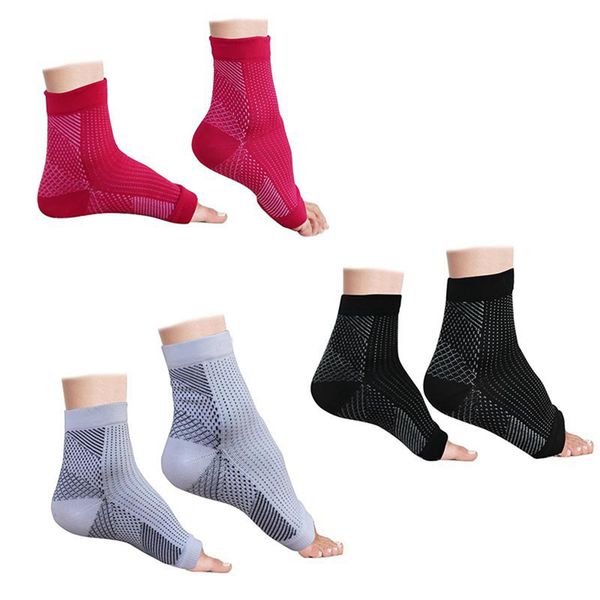 

foot anti fatigue compression socks men women ankle brace support sock elastic breathable foot sleeve rra1993, Pink;yellow