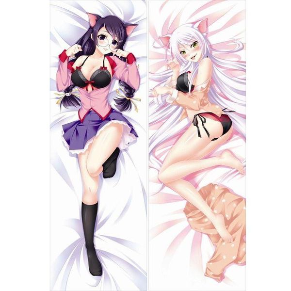 

customize japanese anime nekomonogatari hanekawa tsubasa throw otaku dakimakura gifts bedding hugging body pillow case 150x50 cm