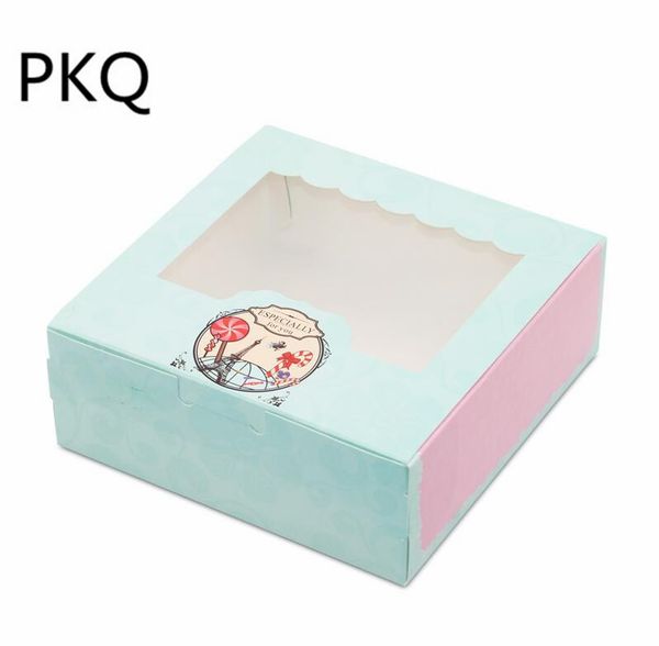 

2/4/6 holes cupcake box bakery case kraft paper box for muffin wedding party container cake boxes cake packaging with window