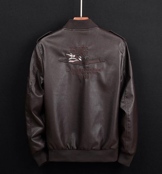 

осень зима мужская кожа стенд воротник панелями куртки мода толстые streetwear hip hop highstreet мужская кожаная куртка плюс размер m-6xl, Black