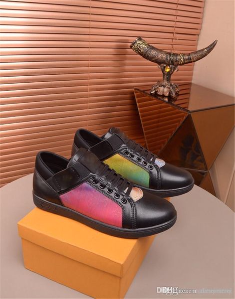 

19ss lovutt rivoli sneaker boot black with print brand new monogram virgilablo sneaker sport shoes 18aw with original box, Blue;gray