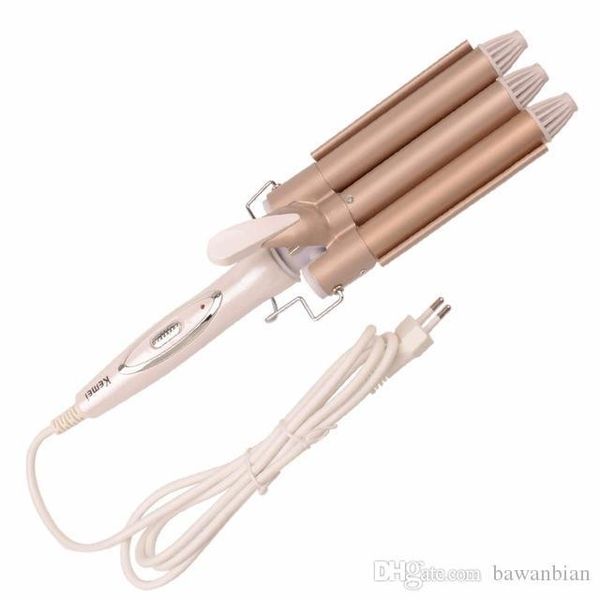 

professional 110-220v hair curling iron ceramic triple barrel curler hair waver styling tools styler