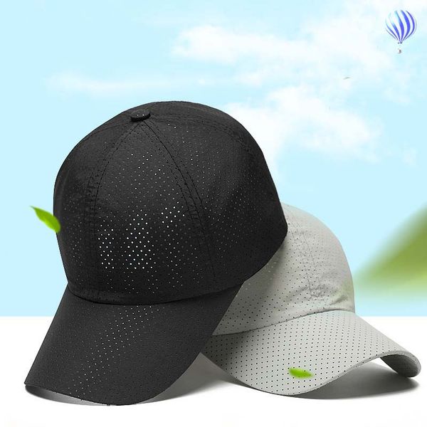 

new ultra-slim summer cap quick-drying fabric summer women man quick dry mesh cap running hat bone breathable hats x j, White;red