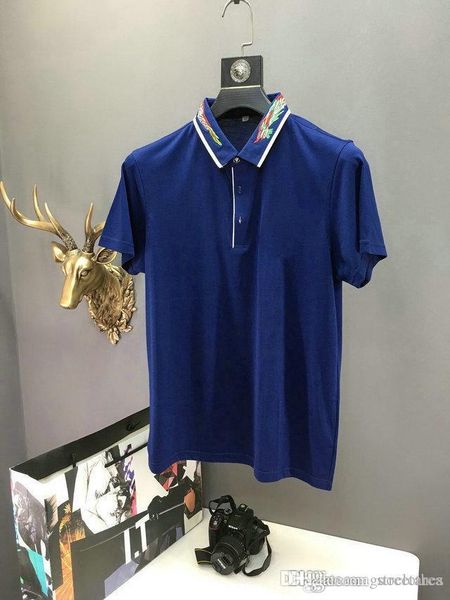 

2020 designer stripe polo t shirts dragons embroidery mens high street fashion horse polo t-shirtincrease the size m-3xl, White;black