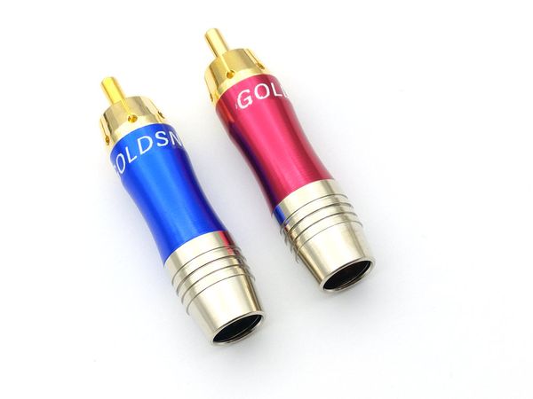 20 Stück neuer vergoldeter Cinch-Stecker-Lötanschluss-Adapter