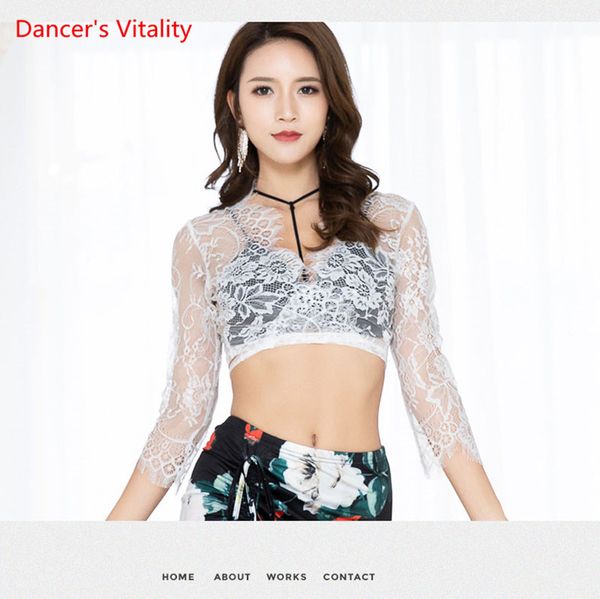 

2019 new belly dance lace women practice clothes beginner belly dance oriental costume, Black;red