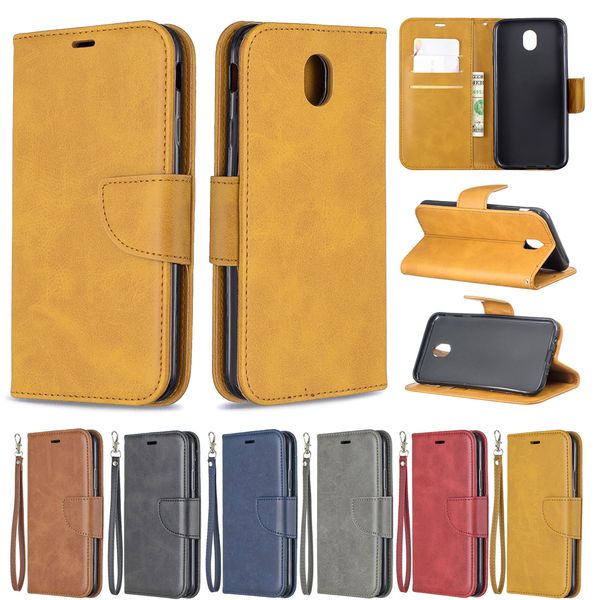 Brieftaschen-Hüllen für Samsung Galaxy J730 J530 J330 J7 J6 J5 J4 Plus Prime J3 J2 PRO EUR Wollmuster Streifen Weiches PU-Leder Rückseite Magnetische Flip-Schnalle