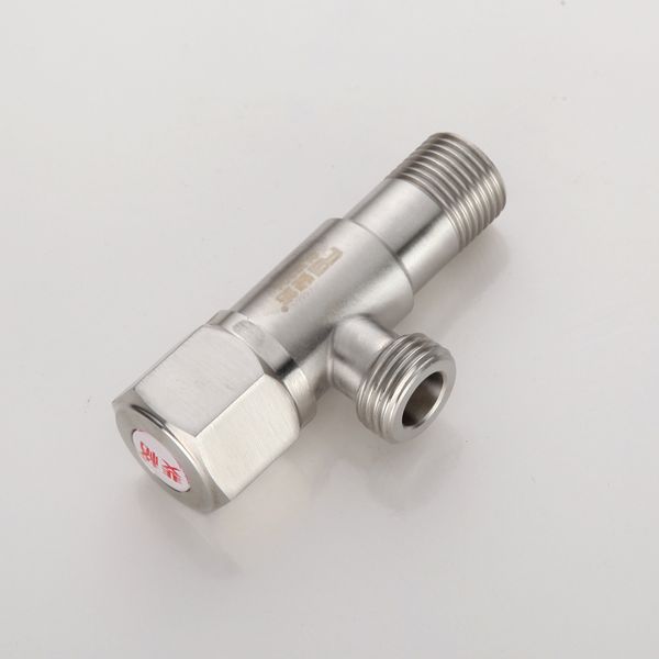 

304 stainless steel all copper triangle valve and cold water angle valve water heater toilet thickening lengthen one into two valve
