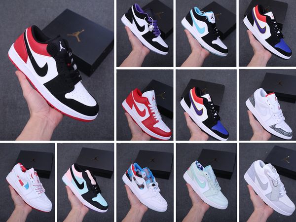 

С коробкой 1 ретро высокой игре Королевский мужчины Иордания обувь 1С Трэвис бесстрашный всячески препятствовать О. пандан трейнер воздуха женская обувь для баскетбола 1 Ф2#