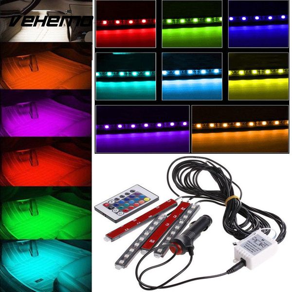 

vehemo 4pcs lights strips floor decor led strip underbody light led string for car home decor atmosphere lamp for night lamp