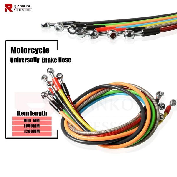 

motorcycle universally braided brake clutch oil hoses lines pipes cables 900mm 1000mm 1200mm cross-country motorcycle brake hose