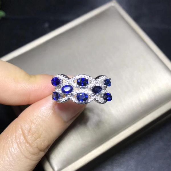 

natural multi sapphire line ring, 925 sterling silver, the latest popular ring precious jewellery lady jewelry, Golden;silver
