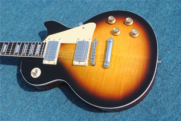 

wholesale custom shop tiger flame electric guitar, standard ans lp electric guitar ing