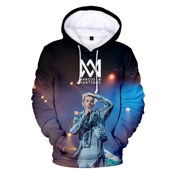 

3d print marcus&martinus boy/girl hoodies sweatshirts hip long sleeve hip hop casual confortable winter warm leisure clothes, Black