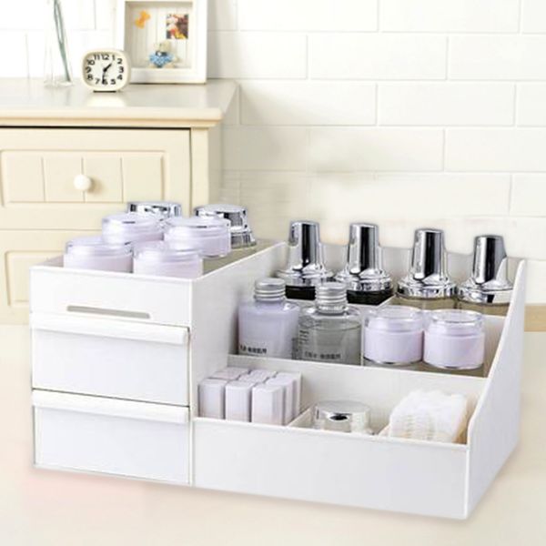 2019 Plastic Cosmetic Storage Box Drawer Makeup Organizer Jewelry Plastic Cosmetic Storage Box Drawer