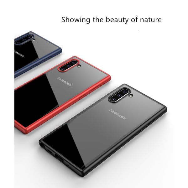 

Ca e am ung galaxy note10 10plu tran parent ilicone protect the phone ca e