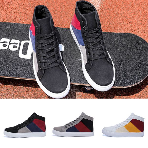 

flat canvas shoes fashion black red white yellow grey blue mens women non brand casual shoes size 39-46, White;red
