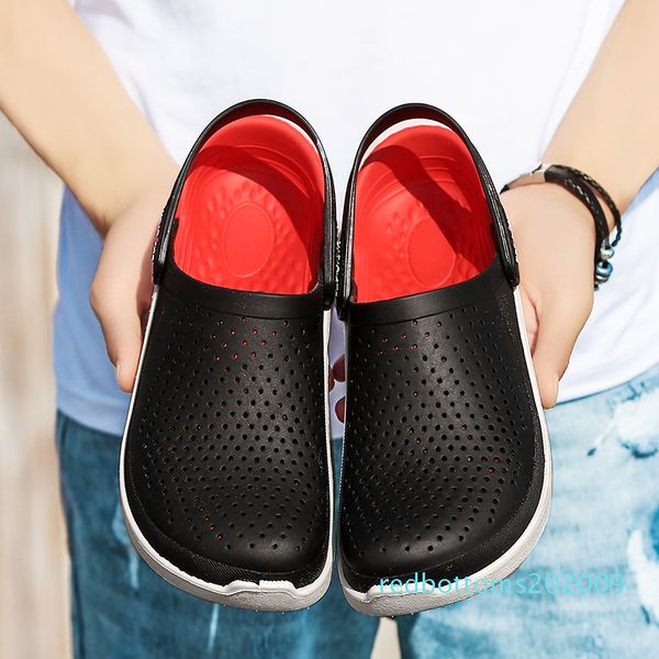 

big size 40-45 men summer shoes non slip sandals 2019 mens slippers lighted flats casual snaekers sandals 2019 new 01d r09, Black