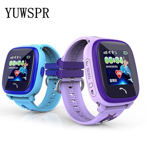 

kids gps tracker watch gps lbs location waterproof ip67 swim sos emergency call wearable children smart clock df25 1pcs, Blue