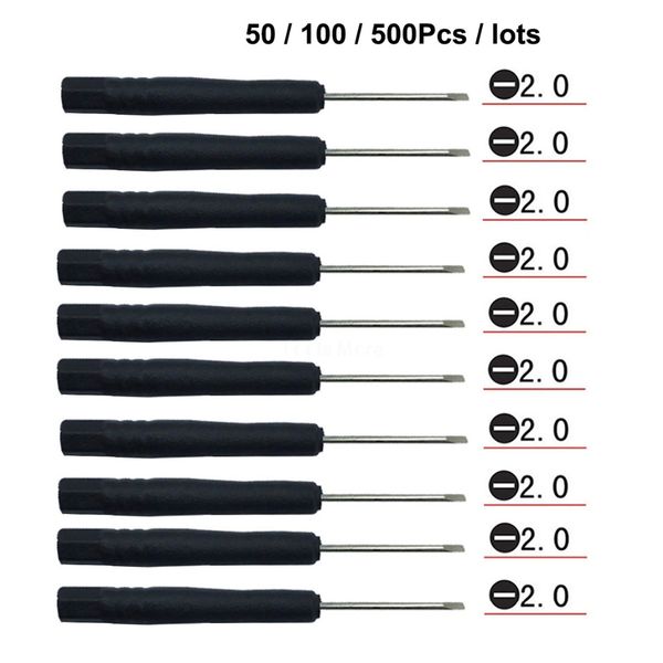 

50/100/200/500pcs / lots 85mm mini small flat slotted 2.0 screwdriver tool screw driver set for lapphone pc repair