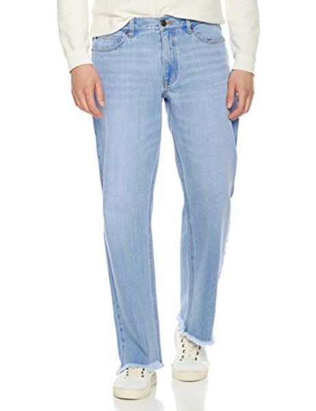 

quality durables co. men's baggy jeans with cuff edge, Blue