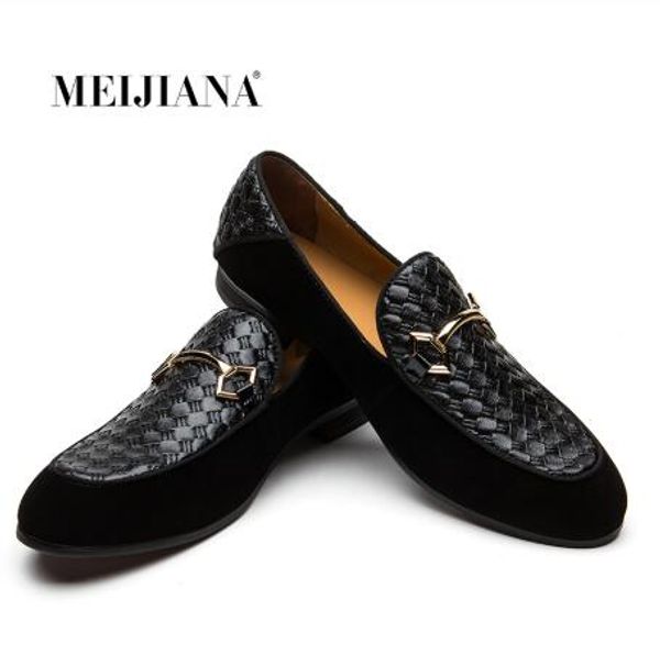 

designer alligator fashion casual men shoes genuine leather black slip-on men loafers dress flats for driving party plus size shoes