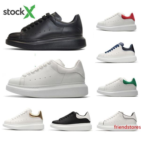 

stock x black white red luxury fashion designer women casual shoe gold low cut leather brand flat designers men womens sports sneakers