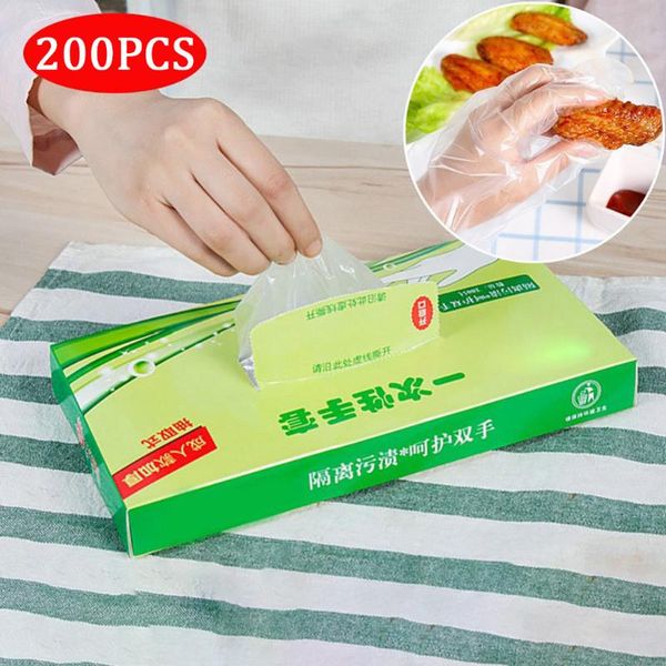 

200pcs/set plastic gloves disposable gloves for restaurant kitchen bbq eco-friendly fruit vegetable