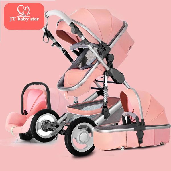 

golden baby brand high landscape stroller seated reclining folding 0-3 years old portable newborn bb cart 3 in 1 baby stroller