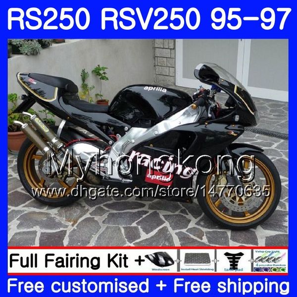 Corpo per Aprilia RS-250 RSV250 RS250 1995 1996 1997 bodwork 319HM.15 RSV250RR Factory blk RS250R 95-97 RSV 250 RR RS 250 95 96 97 Carenatura