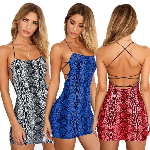 

casual dresses elegant women's bodycon slim pencil dress snake skin autumn women backless low cut party mini, Black;gray