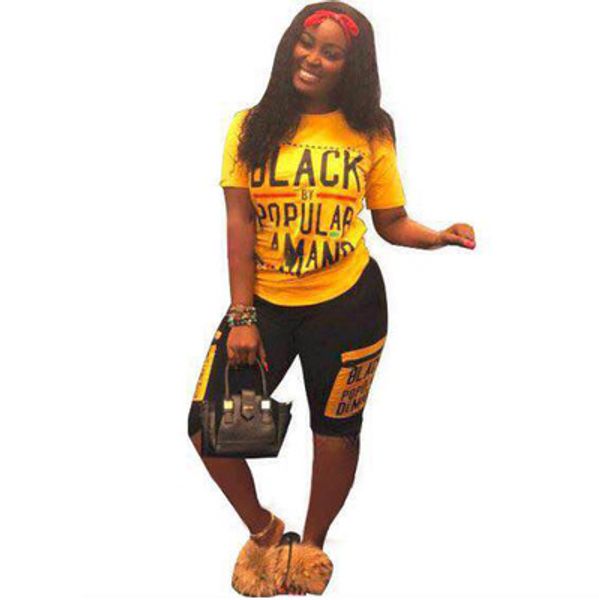 

womens designer outfit street fashion women two-piece letter short-sleeved t-shirt + sports pants 2020 new style outdoor sportswear, White