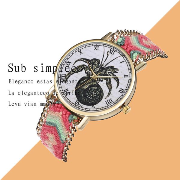 

fashion women watch braided rope bracelet watch luxury round roman numerals dial clock gift dress ladies quartz wristwatch 2019, Slivery;brown