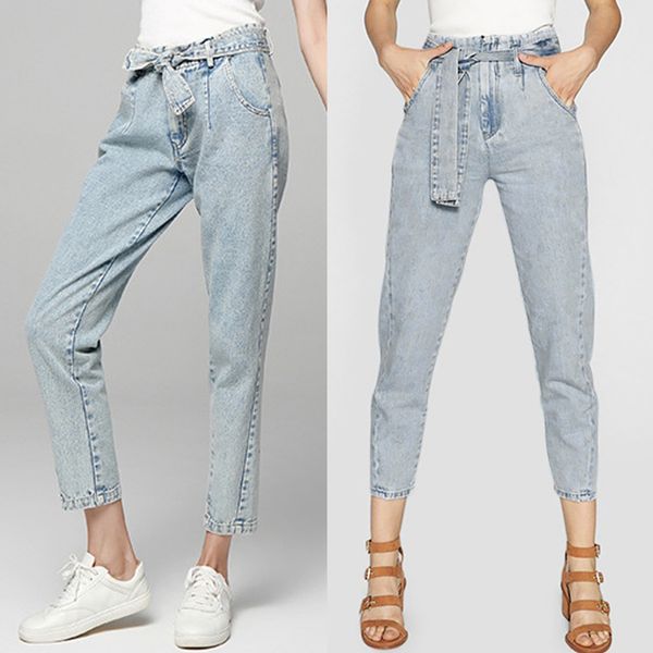 

fashion jeans women denim button splice zipper pocket trousers jeans pants skinny casual denim pants mujer s10, Blue